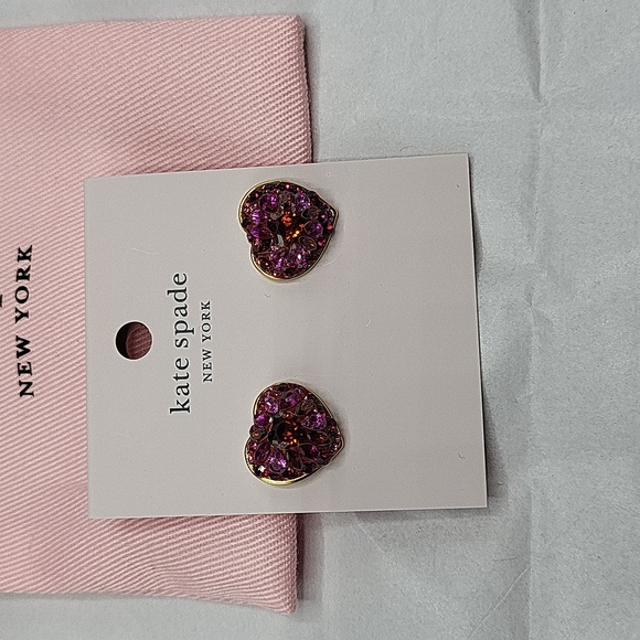 Kate Spade heart sparkling earrings - Picture 2 of 3